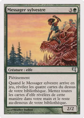 Sylvan Messenger (French) - "Messager sylvestre" (B14), Magic Encyclopedia 2005 (Salvat/Hachette) — Magic card price