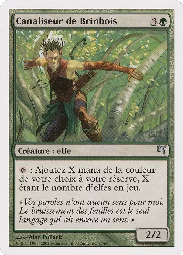 Wirewood Channeler (French) - "Canaliseur de Brinbois" (B27), Magic Encyclopedia 2005 (Salvat/Hachette) — Magic card price