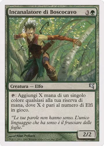 Wirewood Channeler (Italian) - "Canaliseur de Brinbois" (B27), Magic Encyclopedia 2005 (Salvat/Hachette) — Magic card price