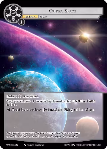 Outer Space (NWE-094 N), A New World Emerges — Force of Will card price