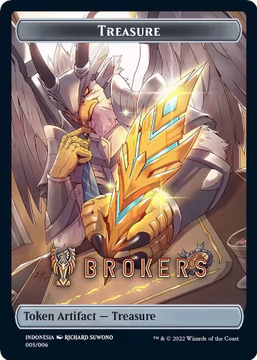 Treasure Token (Brokers) [SEA Exclusive] (5), Streets of New Capenna — Magic card price