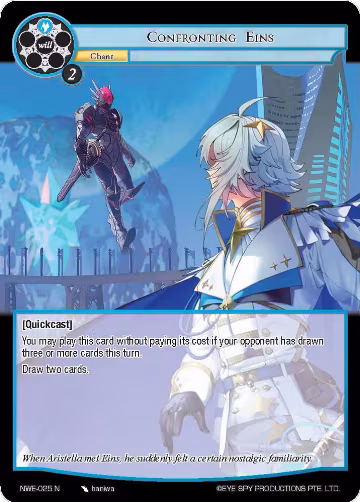 Confronting Eins (NWE-025 N), A New World Emerges — Force of Will card price