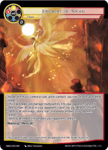 Judgment of Solari (NWE-069 MR), A New World Emerges — Force of Will card price