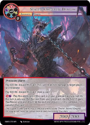 Sealed One-Eyed Dragon (NWE-079 MR), A New World Emerges — Force of Will card price