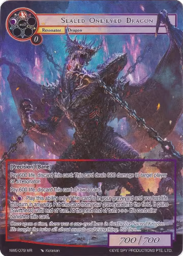 Sealed One-Eyed Dragon (Full Art) (NWE-079 MR), A New World Emerges — Force of Will card price