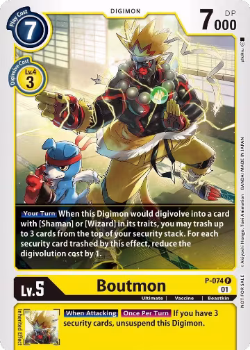 Boutmon (P-074 P), Digimon Promotion Cards — Digimon card price