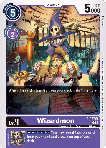 Wizardmon - P-077 (P-077 P), Digimon Promotion Cards — Digimon card price