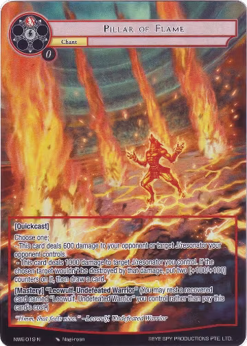 Pillar of Flame (Full Art) (NWE-019 N), A New World Emerges — Force of Will card price