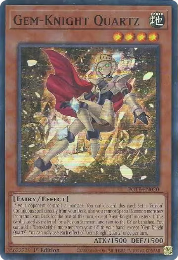 Gem-Knight Quartz (POTE-EN020), Power of the Elements — Yu-Gi-Oh! card price
