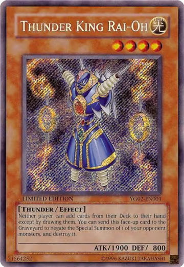 Thunder King Rai-Oh (YG02-EN001), Yu-Gi-Oh! GX Manga Promotional Cards — Yu-Gi-Oh! card price