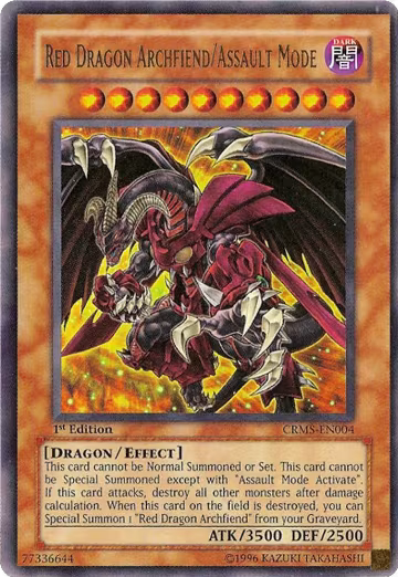 Red Dragon Archfiend/Assault Mode (CRMS-EN004), Crimson Crisis — Yu-Gi-Oh! card price