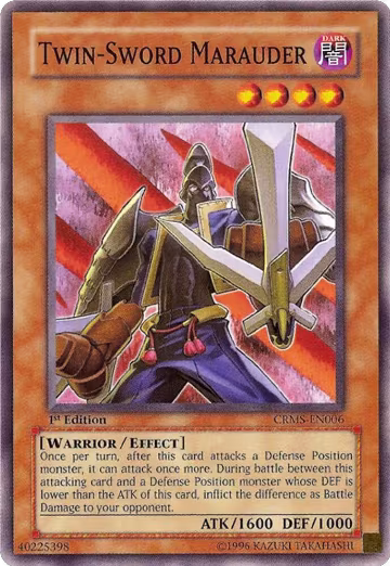 Twin-Sword Marauder (CRMS-EN006), Crimson Crisis — Yu-Gi-Oh! card price