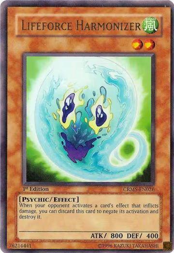 Lifeforce Harmonizer (CRMS-EN026), Crimson Crisis — Yu-Gi-Oh! card price