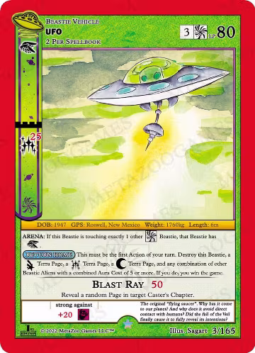 UFO (003/165), First Edition — MetaZoo card price