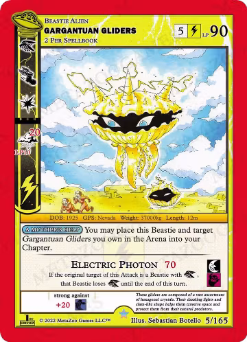 Gargantuan Gliders (005/165), First Edition — MetaZoo card price