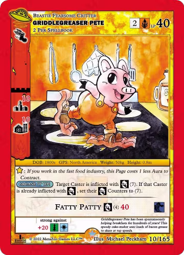 Griddlegreaser Pete (010/165), First Edition — MetaZoo card price