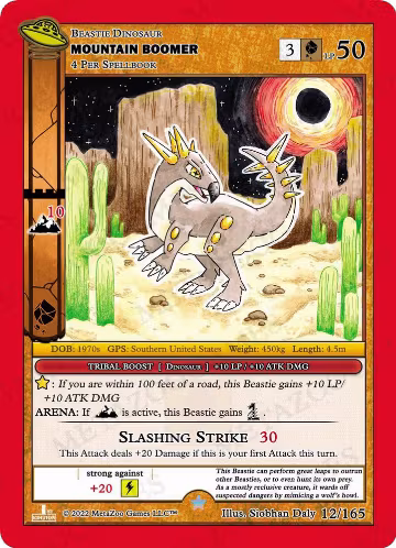 Mountain Boomer (012/165), First Edition — MetaZoo card price