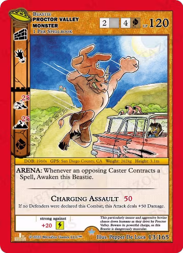 Proctor Valley Monster (013/165), First Edition — MetaZoo card price