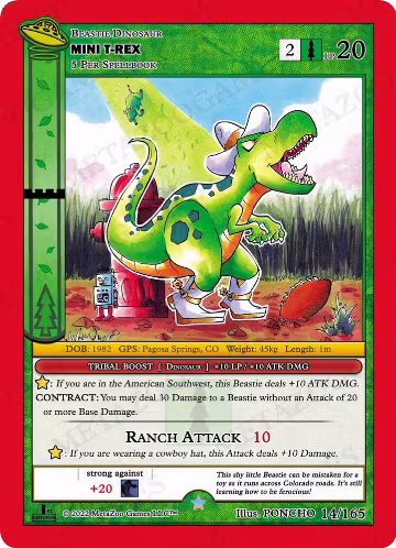 Mini T-Rex (014/165), First Edition — MetaZoo card price