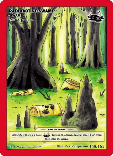 Radioactive Swamp (Swamp) (148/165), First Edition — MetaZoo card price
