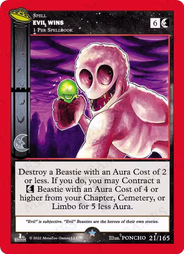 Evil Wins (021/165), First Edition — MetaZoo card price
