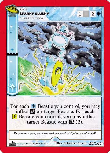 Sparky Slushy (023/165), First Edition — MetaZoo card price