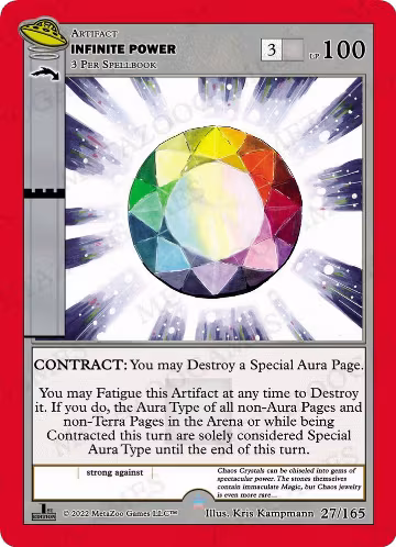 Infinite Power (027/165), First Edition — MetaZoo card price