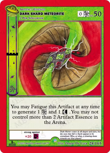 Dark Shard Meteorite (028/165), First Edition — MetaZoo card price