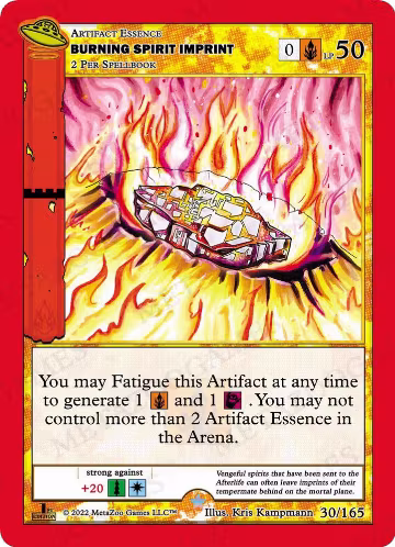 Burning Spirit Imprint (030/165), First Edition — MetaZoo card price