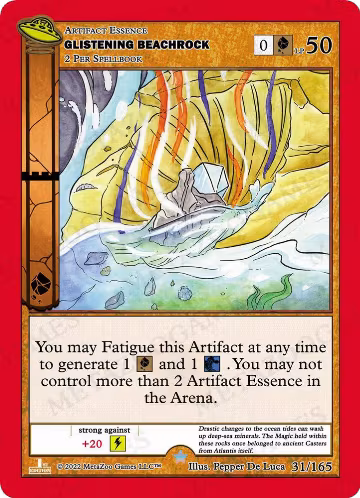 Glistening Beachrock (031/165), First Edition — MetaZoo card price