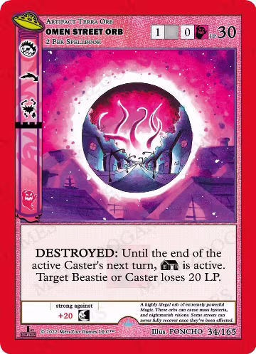 Omen Street Orb (034/165), First Edition — MetaZoo card price