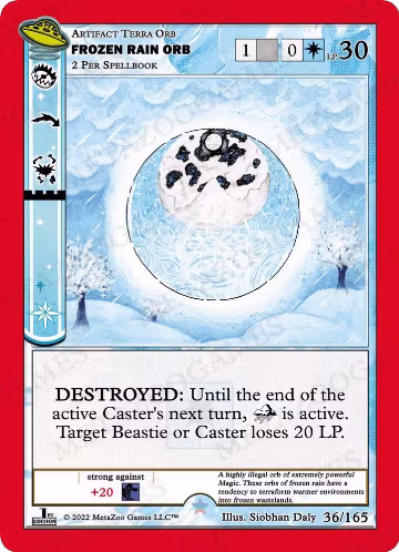 Frozen Rain Orb (036/165), First Edition — MetaZoo card price