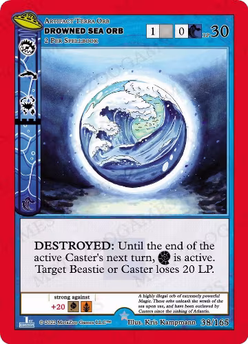 Drowned Sea Orb (038/165), First Edition — MetaZoo card price