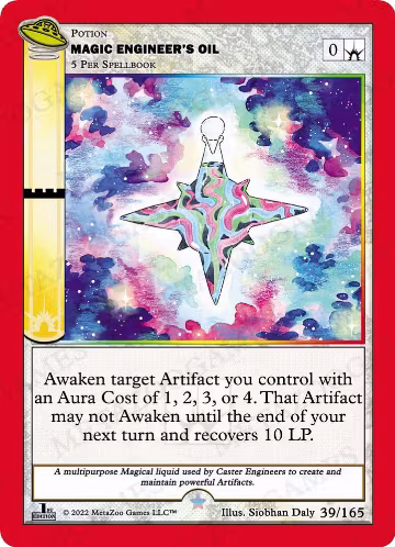 Magic Engineer's Oil (039/165), First Edition — MetaZoo card price
