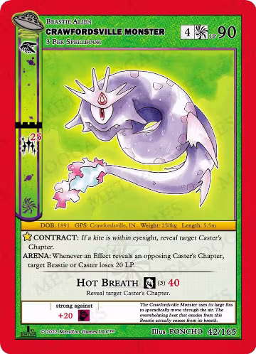 Crawfordsville Monster (042/165), First Edition — MetaZoo card price