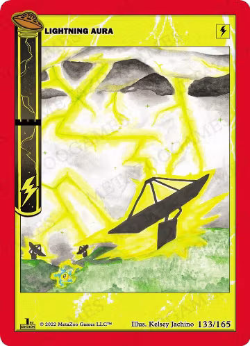 Lightning Aura (133/165), First Edition — MetaZoo card price