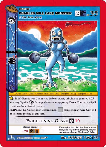 Charles Mill Lake Monster (129/165), First Edition — MetaZoo card price