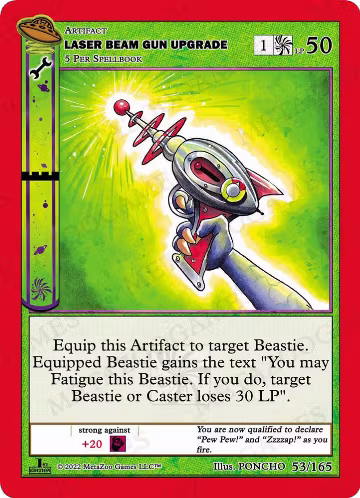 Laser Beam Gun Upgrade (053/165), First Edition — MetaZoo card price