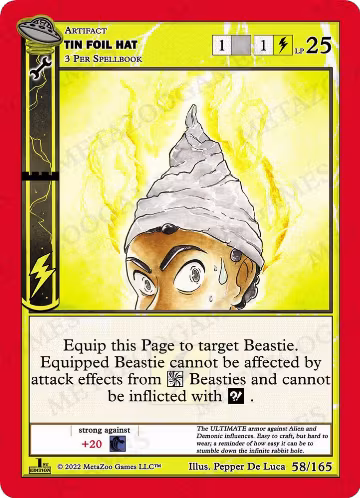 Tin Foil Hat (058/165), First Edition — MetaZoo card price