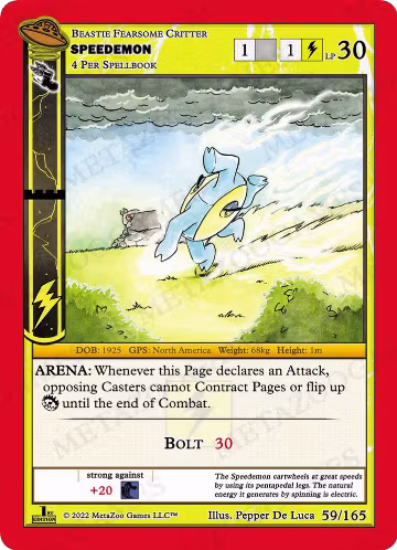 Speedemon (059/165), First Edition — MetaZoo card price