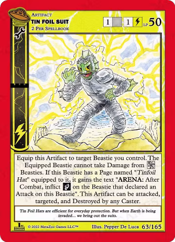Tin Foil Suit (063/165), First Edition — MetaZoo card price