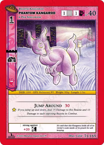 Phantom Kangaroo (071/165), First Edition — MetaZoo card price