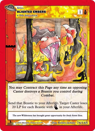 Blighted Embers (076/165), First Edition — MetaZoo card price