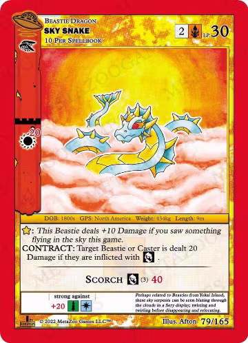 Sky Snake (079/165), First Edition — MetaZoo card price