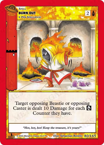 Burn Out (080/165), First Edition — MetaZoo card price