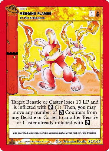 Merging Flames (082/165), First Edition — MetaZoo card price