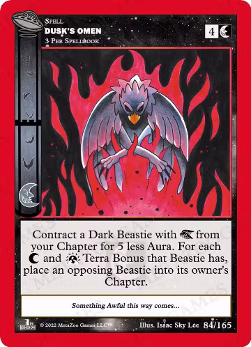 Dusk's Omen (084/165), First Edition — MetaZoo card price