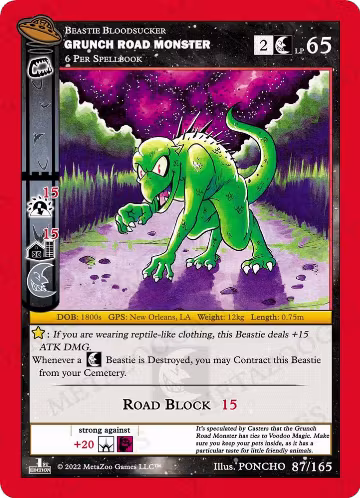 Grunch Road Monster (087/165), First Edition — MetaZoo card price