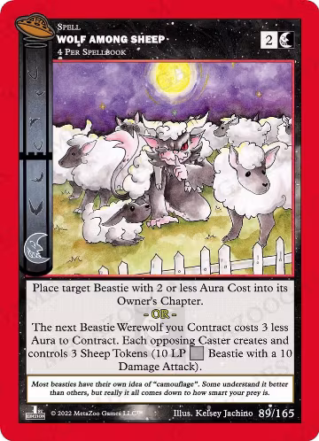 Wolf Among Sheep (089/165), First Edition — MetaZoo card price
