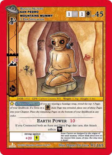 San Pedro Mountains Mummy (091/165), First Edition — MetaZoo card price